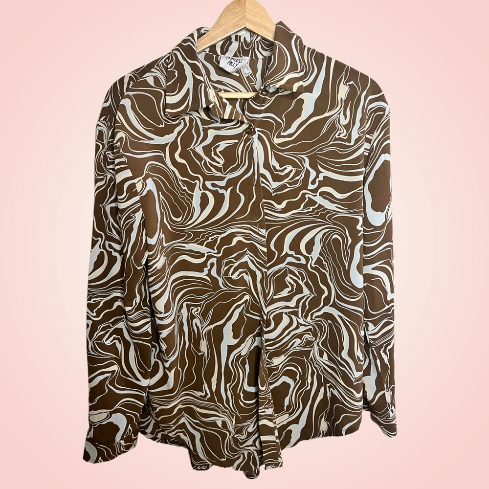 PRINCESS POLLY | swirl Button Down Shirt | 2